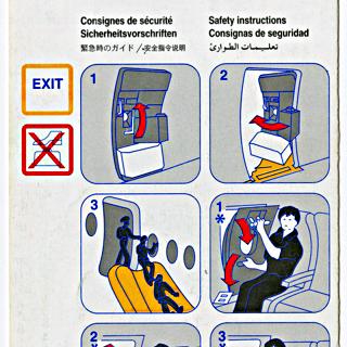 Image #2: safety information card: Air France, Airbus A320