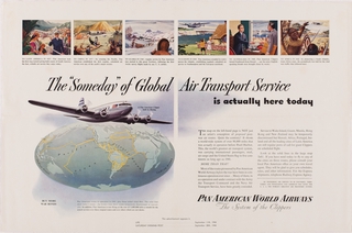 Image: poster: Pan American World Airways, global air transport service