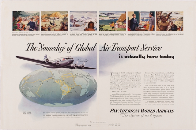 Poster: Pan American World Airways, global air transport service