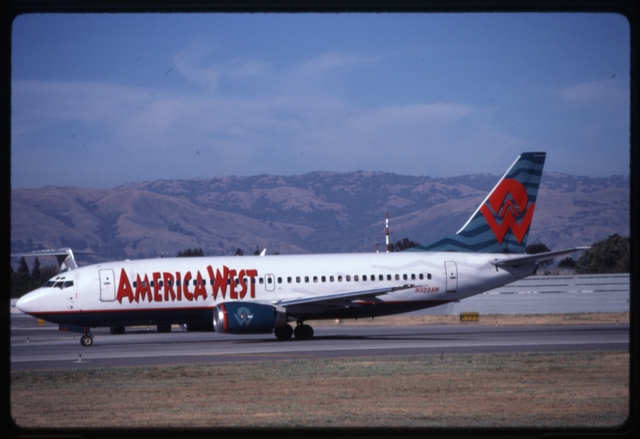 Slide: America West Airlines, Boeing 737-300, San Jose International Airport (SJC)
