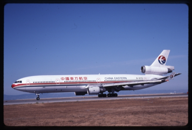 Slide: China Eastern Airlines, McDonnell Douglas MD-11, San Francisco International Airport (SFO)
