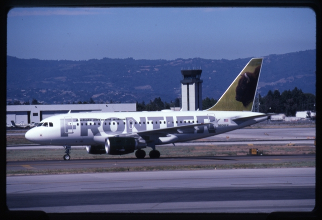 Slide: Frontier Airlines, Airbus A318, San Jose International Airport (SJC)