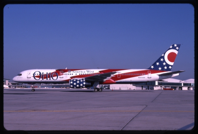 Slide: America West Airlines, Boeing 757-200, John F. Kennedy International Airport (JFK)