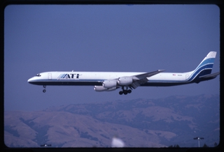 Image: slide: Air Transport International (ATI) Cargo, Douglas DC-8-73, San Jose International Airport (SJC)