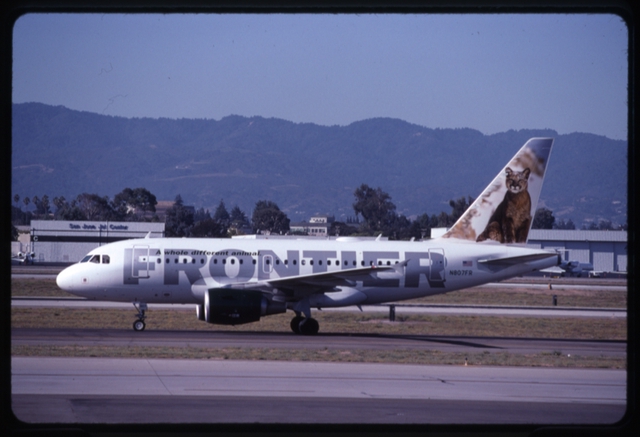 Slide: Frontier Airlines, Airbus A318, San Jose International Airport (SJC)