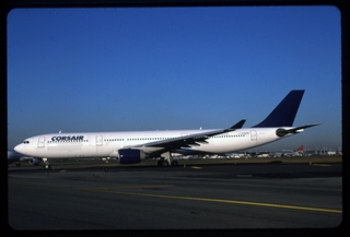 Image: slide: Corsair, Airbus A330-300, John F. Kennedy International Airport (JFK)