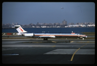 Image: slide: TWA (Trans World Airlines), McDonnell Douglas MD-80, LaGuardia Airport (LGA)