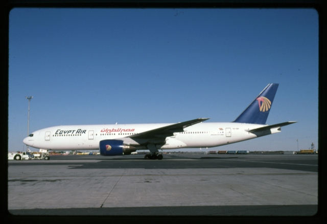 Slide: EgyptAir, Boeing 777-200, John F. Kennedy International Airport (JFK)