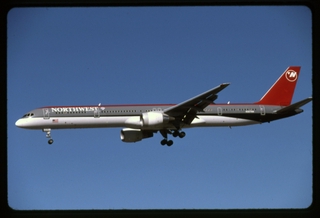 Image: slide: Northwest Airlines, Boeing 757-300, Los Angeles International Airport (LAX)