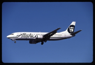 Image: slide: Alaska Airlines, Boeing 737-400, Los Angeles International Airport (LAX)
