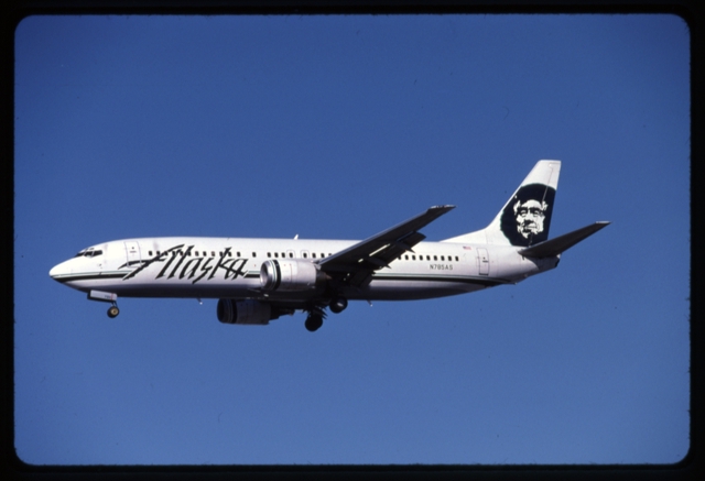Slide: Alaska Airlines, Boeing 737-400, Los Angeles International Airport (LAX)
