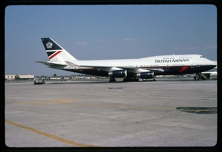 Image: slide: British Airways, Boeing 747, John F. Kennedy International Airport (JFK)