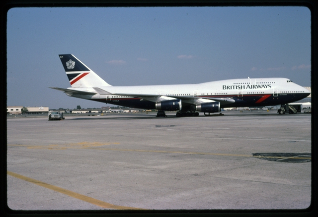 Slide: British Airways, Boeing 747, John F. Kennedy International Airport (JFK)