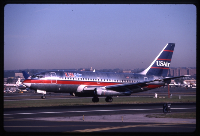 Slide: USAir, Boeing 737-100, Newark International Airport (EWR)