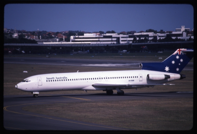 Slide: Ansett Australia, Boeing 727-100, Sydney Airport (SYD)