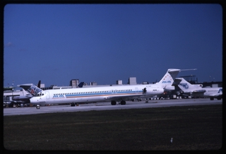 Image: slide: ALM (Antillean Airlines), McDonnell Douglas MD-80, Miami International Airport (MIA)