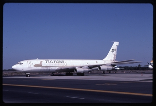 Image: slide: Thai Flying (Cargo), Boeing 707-321CF, Sharjah International Airport (SHJ)