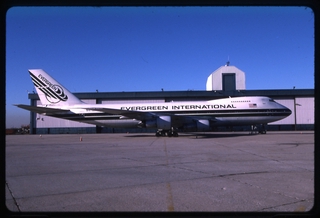 Image: slide: Evergreen International, Boeing 747-200, John F. Kennedy International Airport (JFK)
