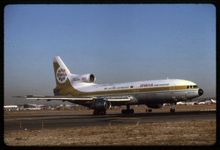 Image: slide: BWIA International Airways, Lockheed L-1011-500 TriStar, John F. Kennedy International Airport (JFK)