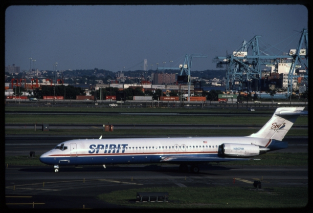 Slide: Spirit Airlines, Douglas DC-9, Newark International Airport (EWR)