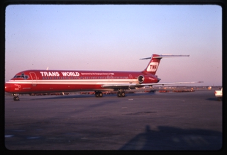 Image: slide: TWA (Trans World Airlines), McDonnell Douglas MD-80