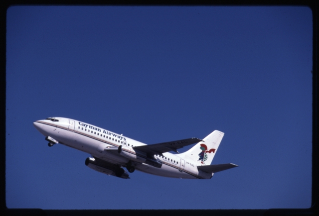 Slide: Cayman Airways, Boeing 737-200, Miami International Airport (MIA)