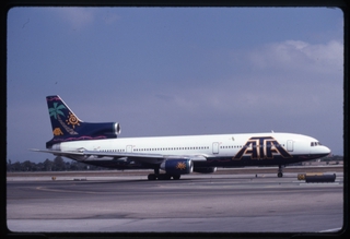 Image: slide: American Trans Air (ATA), Lockheed L-1011 TriStar, Los Angeles International Airport (LAX)