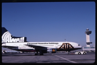 Image: slide: American Trans Air (ATA), Lockheed L-1011 TriStar, John F. Kennedy International Airport (JFK)