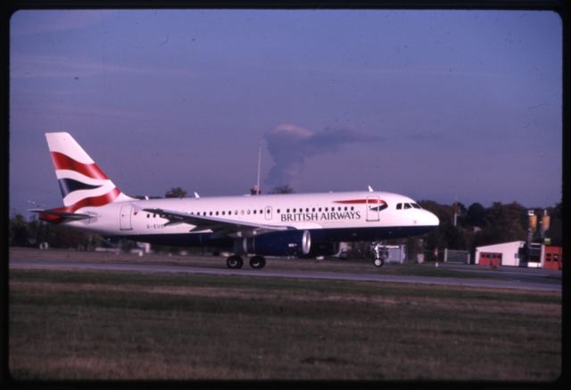 Slide: British Airways, Airbus A319, Frankfurt Airport (FRA)