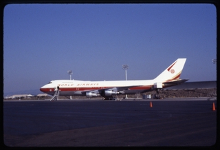 Image: slide: World Airways, Boeing 747-200, Oakland International Airport (OAK)