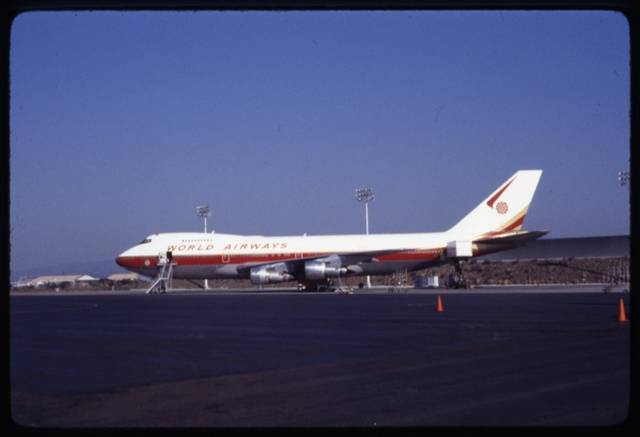Slide: World Airways, Boeing 747-200, Oakland International Airport (OAK)