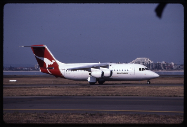 Slide: Qantas Southern Airways, British Aerospace BAe-146, Sydney Airport (SYD)