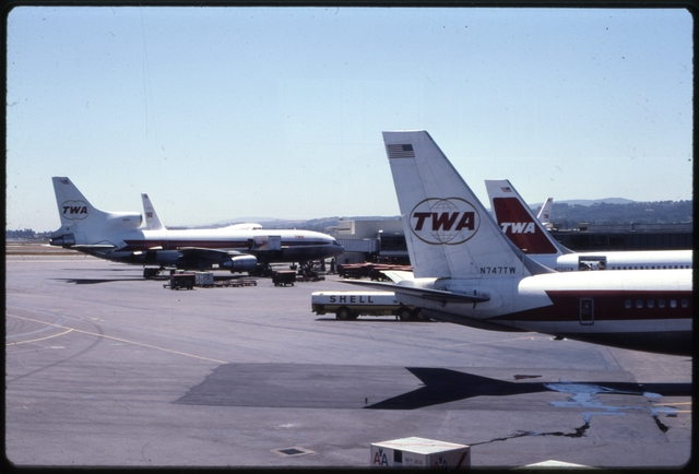 Slide: San Francisco International Airport (SFO), TWA (Trans World Airlines) [digital image]