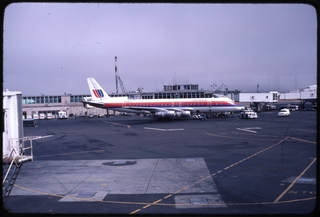 Image: slide: San Francisco International Airport (SFO), United Airlines, Douglas DC-8-50 [digital image]