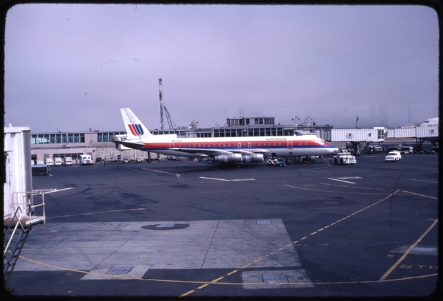 Slide: San Francisco International Airport (SFO), United Airlines, Douglas DC-8-50 [digital image]