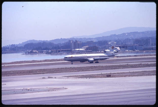 Slide: San Francisco International Airport (SFO), National Airlines, McDonnell Douglas DC-10-10 [digital image]