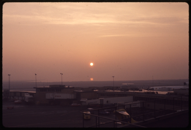 Slide: San Francisco International Airport (SFO), sunrise [digital image]