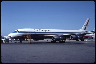 Image: slide: San Francisco International Airport (SFO), United Airlines Douglas DC-8-50F [digital image]