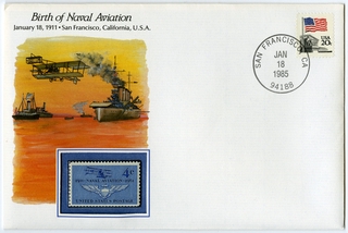 Image: airmail flight cover: Birth of naval aviation commemorative