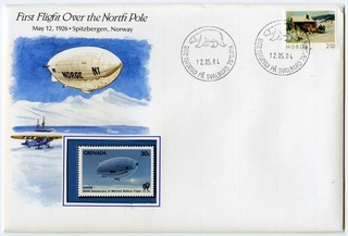 Image: airmail flight cover: First flight over the North Pole commemorative
