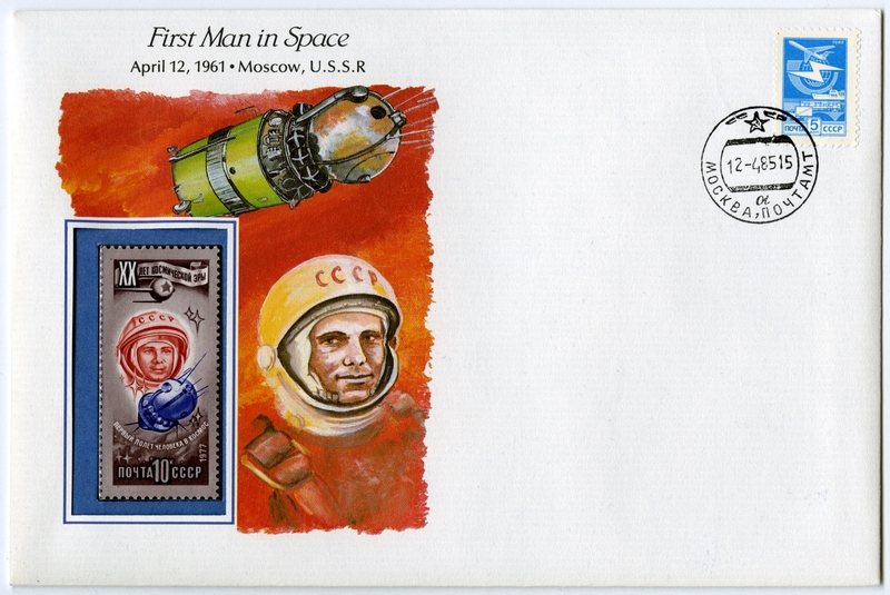 Image: airmail flight cover: First man in space commemorative