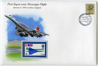 Image: airmail flight cover: First supersonic passenger flight commemorative