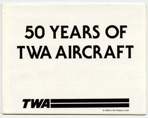 Image: brochure: TWA (Trans World Airlines), 50th anniversary