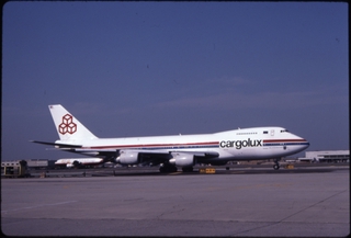 Image: slide: Cargolux, Boeing 747-200F, John F. Kennedy International Airport (JFK)