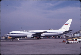 Image: slide: Aeroflot Russian Airlines, Boeing 767-300, John F. Kennedy International Airport (JFK)
