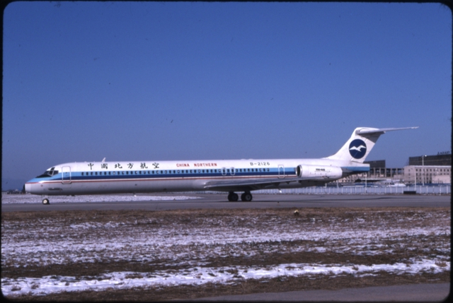 Slide: China Northern Airlines, McDonnell Douglas MD-82, Beijing Capital International Airport (PEK)