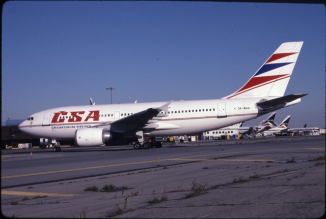 Slide: Czech Airlines, Airbus A310, John F. Kennedy International Airport (JFK)