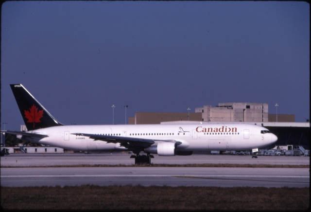 Slide: Canadian Airlines International, Boeing 767-300ER, Miami International Airport (MIA)