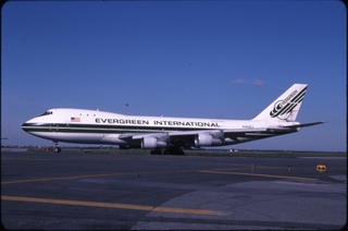 Image: slide: Evergreen International, Boeing 747-100, John F. Kennedy International Airport (JFK)