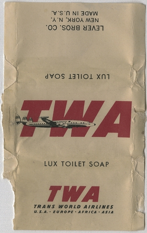 Soap wrapper: TWA (Trans World Airlines), Lockheed L-1049G Super Constellation